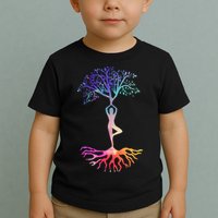 Tree Of Life With Colorful Yoga Toddler T-Shirt
