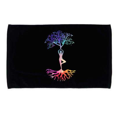 Tree Of Life With Colorful Yoga Microfiber Hand Towel