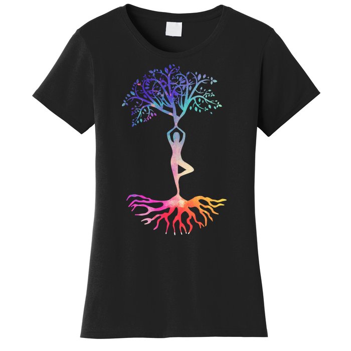 Tree Of Life With Colorful Yoga Women's T-Shirt