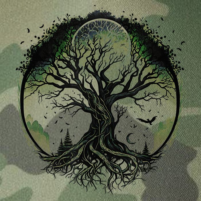Tree Of Life Under The Moon Connection, Life, Magic, Mystery Legacy Tie Dye Trucker Hat