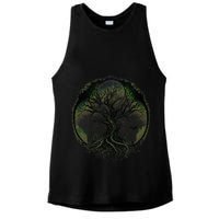 Tree Of Life Under The Moon Connection, Life, Magic, Mystery Ladies PosiCharge Tri-Blend Wicking Tank