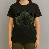 Tree Of Life Under The Moon Connection, Life, Magic, Mystery T-Shirt