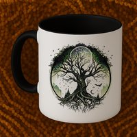 Tree Of Life Under The Moon Connection, Life, Magic, Mystery Mug