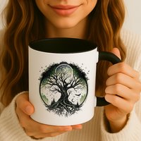 Tree Of Life Under The Moon Connection, Life, Magic, Mystery Mug