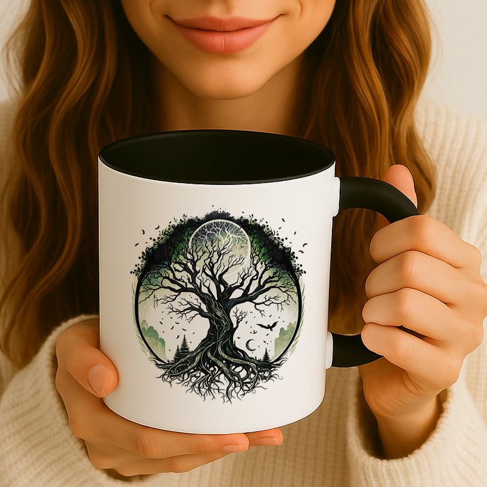 Tree Of Life Under The Moon Connection, Life, Magic, Mystery Mug