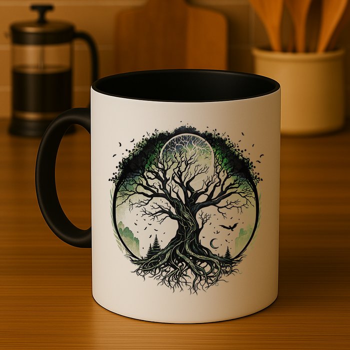 Tree Of Life Under The Moon Connection, Life, Magic, Mystery Mug