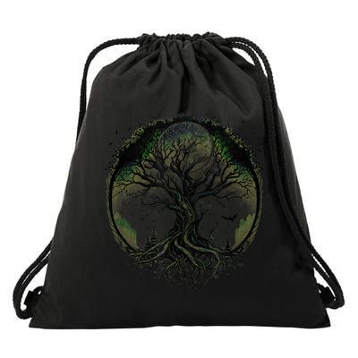 Tree Of Life Under The Moon Connection, Life, Magic, Mystery Drawstring Bag