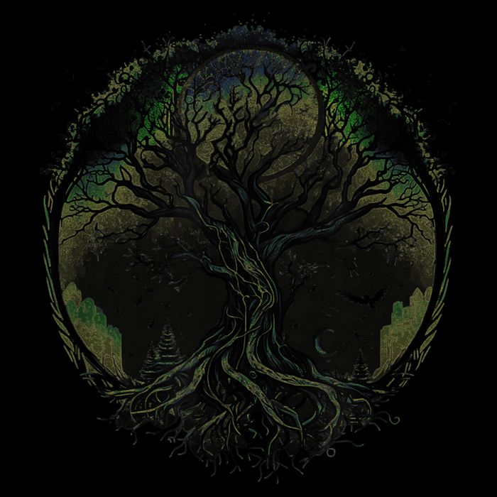 Tree Of Life Under The Moon Connection, Life, Magic, Mystery Flatbill Hat