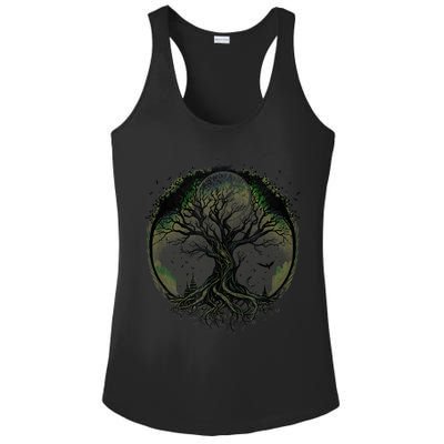 Tree Of Life Under The Moon Connection, Life, Magic, Mystery Ladies PosiCharge Competitor Racerback Tank