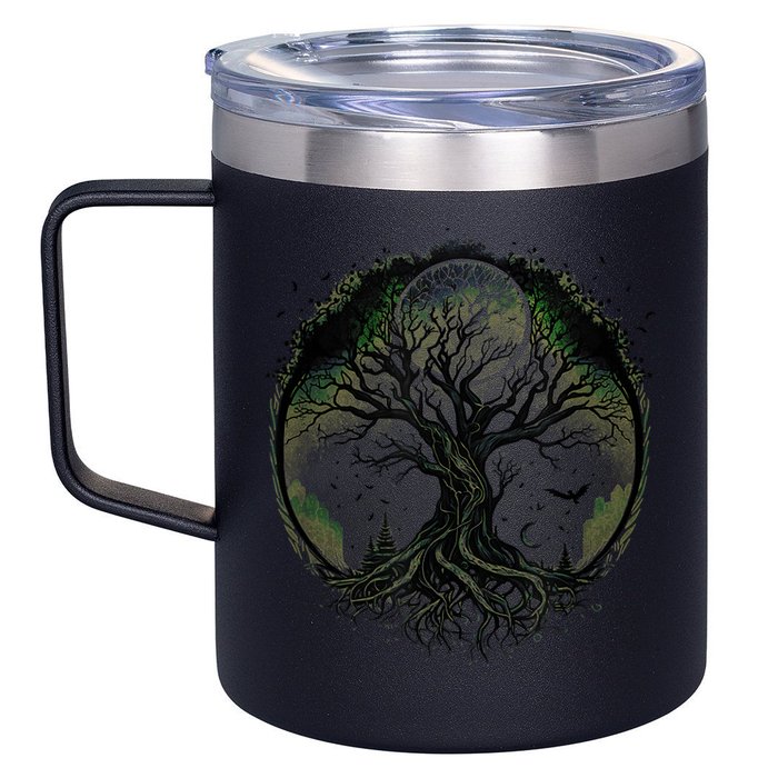 Tree Of Life Under The Moon Connection, Life, Magic, Mystery 12oz Stainless Steel Coffee Mug