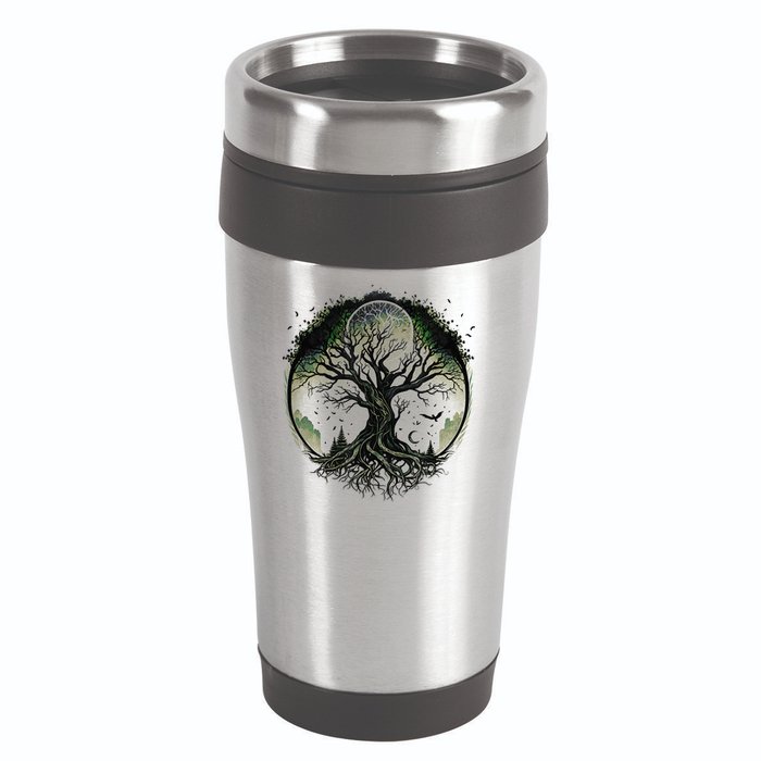 Tree Of Life Under The Moon Connection, Life, Magic, Mystery 16oz Travel Tumbler