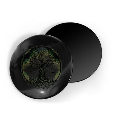 Tree Of Life Under The Moon Connection, Life, Magic, Mystery Magnet