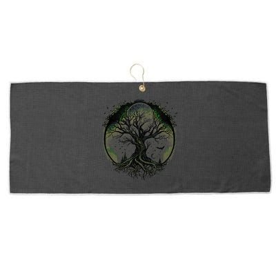 Tree Of Life Under The Moon Connection, Life, Magic, Mystery Large Microfiber Waffle Golf Towel