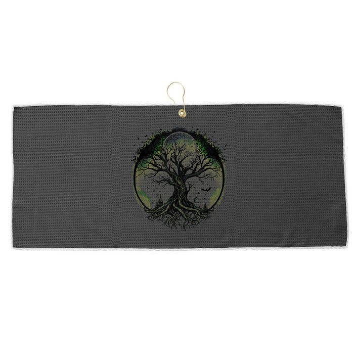 Tree Of Life Under The Moon Connection, Life, Magic, Mystery Large Microfiber Waffle Golf Towel