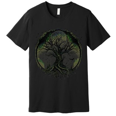 Tree Of Life Under The Moon Connection, Life, Magic, Mystery Premium T-Shirt