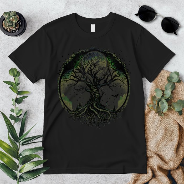 Tree Of Life Under The Moon Connection, Life, Magic, Mystery Premium T-Shirt