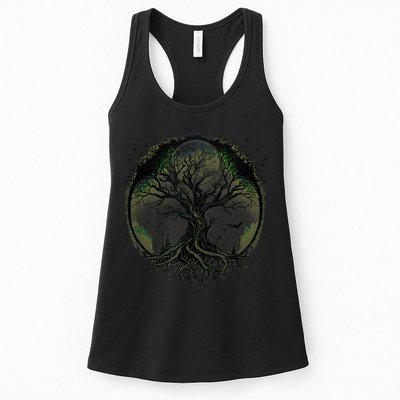 Tree Of Life Under The Moon Connection, Life, Magic, Mystery Womens Tank Top