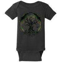 Tree Of Life Under The Moon Connection, Life, Magic, Mystery Baby Bodysuit