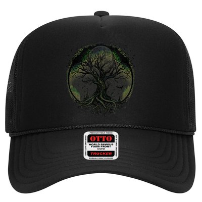 Tree Of Life Under The Moon Connection, Life, Magic, Mystery Trucker Hat