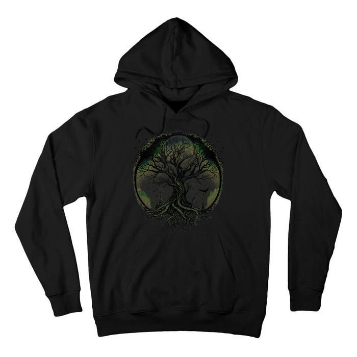 Tree Of Life Under The Moon Connection, Life, Magic, Mystery Tall Hoodie