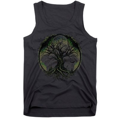Tree Of Life Under The Moon Connection, Life, Magic, Mystery Tank Top
