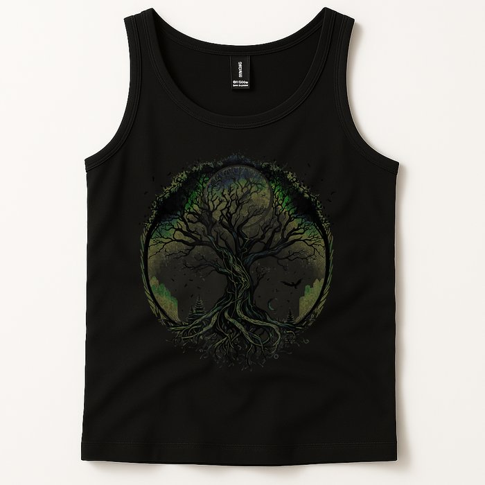 Tree Of Life Under The Moon Connection, Life, Magic, Mystery Tank Top