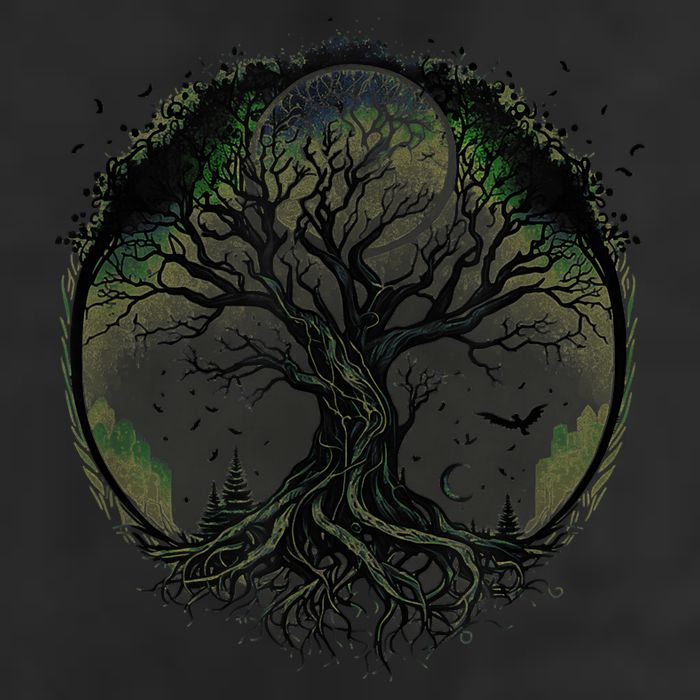 Tree Of Life Under The Moon Connection, Life, Magic, Mystery Golf Towel