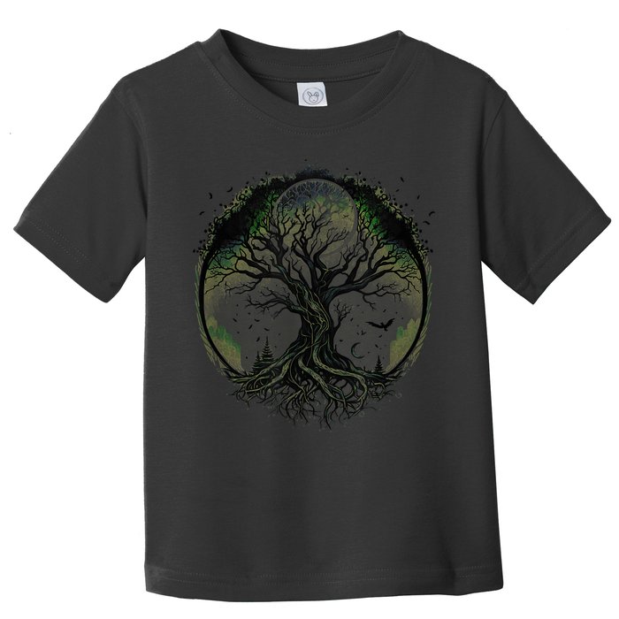 Tree Of Life Under The Moon Connection, Life, Magic, Mystery Toddler T-Shirt