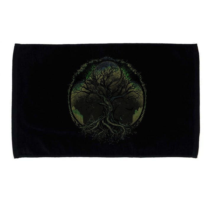 Tree Of Life Under The Moon Connection, Life, Magic, Mystery Microfiber Hand Towel