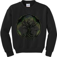 Tree Of Life Under The Moon Connection, Life, Magic, Mystery Kids Sweatshirt