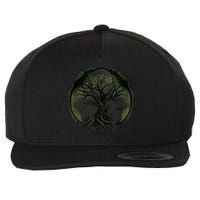 Tree Of Life Under The Moon Connection, Life, Magic, Mystery Wool Snapback Cap