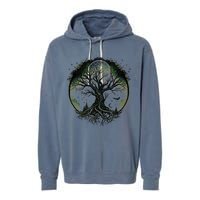 Tree Of Life Under The Moon Connection, Life, Magic, Mystery Garment-Dyed Fleece Hoodie