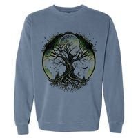 Tree Of Life Under The Moon Connection, Life, Magic, Mystery Garment-Dyed Sweatshirt