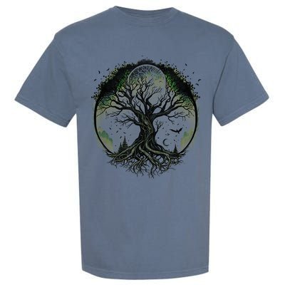 Tree Of Life Under The Moon Connection, Life, Magic, Mystery Garment-Dyed Heavyweight T-Shirt
