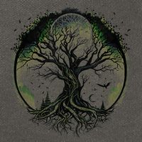Tree Of Life Under The Moon Connection, Life, Magic, Mystery Cotton Canvas Backpack