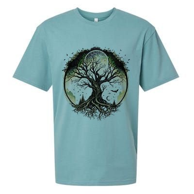 Tree Of Life Under The Moon Connection, Life, Magic, Mystery Sueded Cloud Jersey T-Shirt
