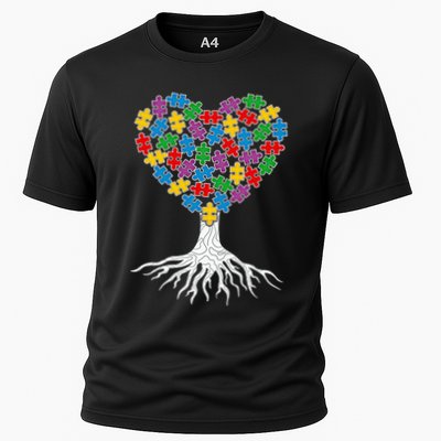 Tree Of Life Autism Awareness Puzzle Tree Funny Gift Performance Shirt
