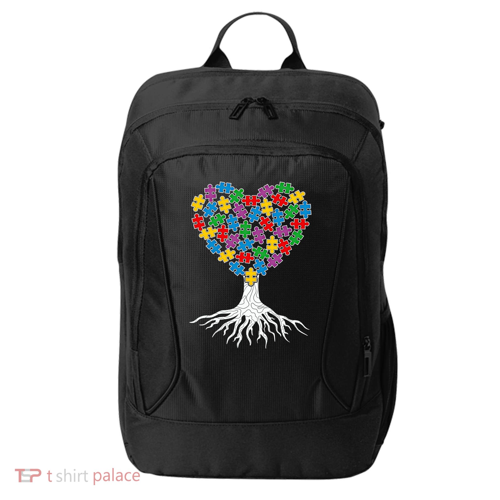 Tree Of Life Autism Awareness Puzzle Tree Funny Gift City Backpack