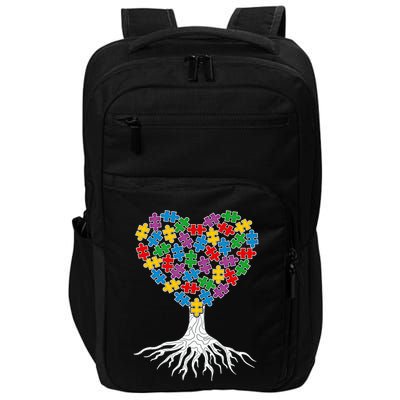 Tree Of Life Autism Awareness Puzzle Tree Funny Gift Impact Tech Backpack