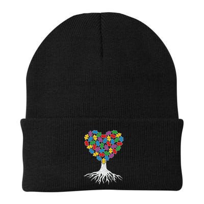 Tree Of Life Autism Awareness Puzzle Tree Funny Gift Beanie