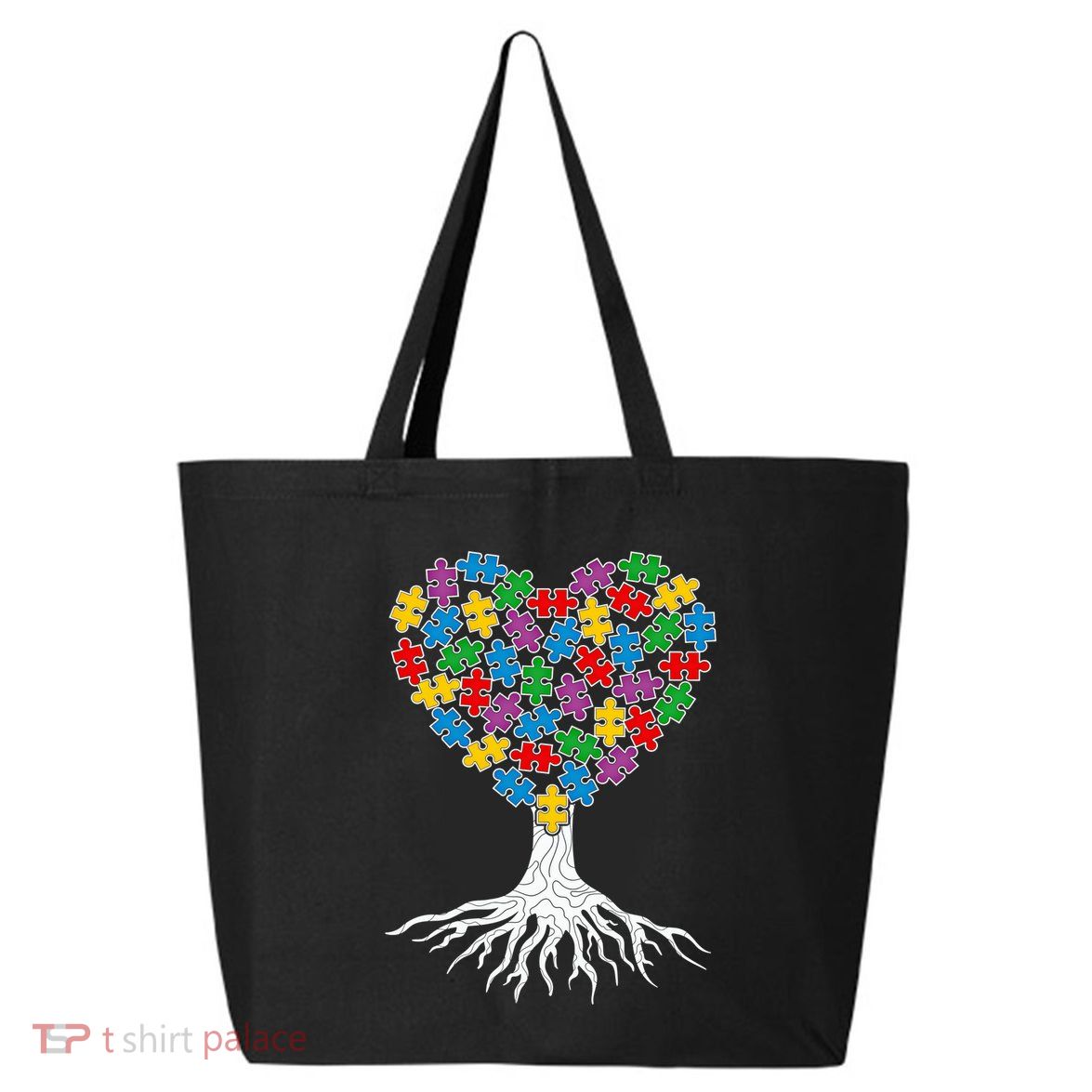 Tree Of Life Autism Awareness Puzzle Tree Funny Gift 25L Jumbo Tote