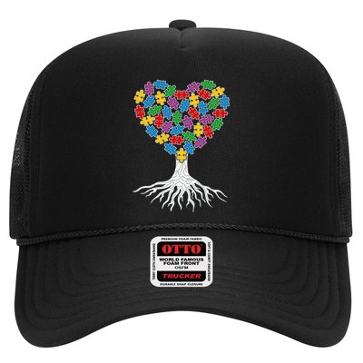 Tree Of Life Autism Awareness Puzzle Tree Funny Gift Trucker Hat