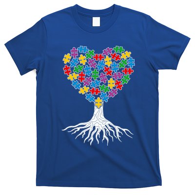 Tree Of Life Autism Awareness Puzzle Tree Funny Gift T-Shirt