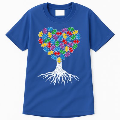 Tree Of Life Autism Awareness Puzzle Tree Funny Gift Tall T-Shirt