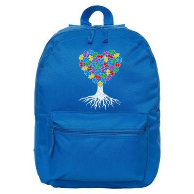 Tree Of Life Autism Awareness Puzzle Tree Funny Gift 16 in Basic Backpack