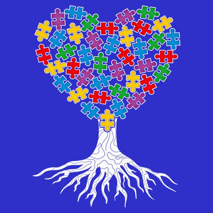 Tree Of Life Autism Awareness Puzzle Tree Funny Gift Magnet