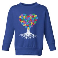 Tree Of Life Autism Awareness Puzzle Tree Funny Gift Toddler Sweatshirt