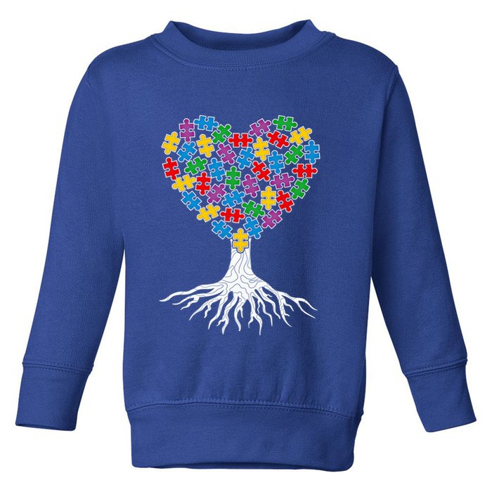 Tree Of Life Autism Awareness Puzzle Tree Funny Gift Toddler Sweatshirt