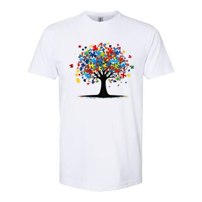 Tree Of Life Autism Awareness Day Autistic Gift Softstyle CVC T-Shirt