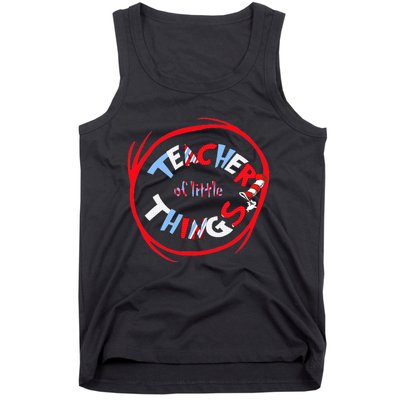 Teacher Of Little Things Gift For Teacher Cat In Hat Copy Tank Top